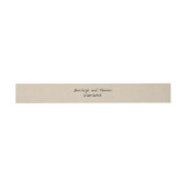 Rustieke Beige Faux Kraft Karton Monogramed Belly Uitnodigingen Wikkel (Vlak)