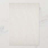Rustieke Beige Linnen en Kant Bruiloft Menu (Achterkant)