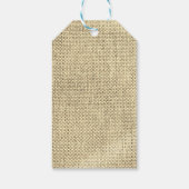 Rustieke beige linnen surdeegbrood cadeaulabel (Achterkant)