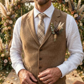 Rustieke Beige Schotlandse ruit Stropdas