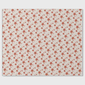 Rustieke Beige  Sneeuwvlok Kerst Cadeaupapier (Vlak)