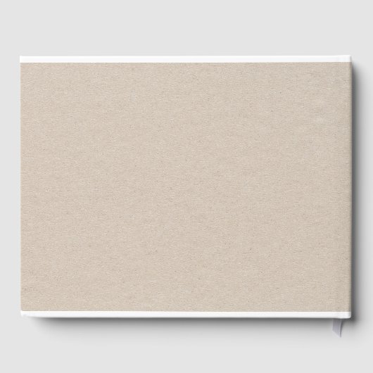 Rustieke beige waterverf zonnebloem elegante trouw gastenboek (Achterkant)