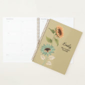 Rustieke Beige Zonnebloem Daily Clarity Planner (Display)