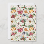 Rustieke Bell krans Birch Waterverf Bloemenvakanti Feestdagenkaart (Achterkant)