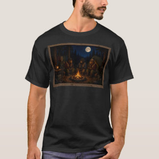 Rustieke beren kamperen t-shirt