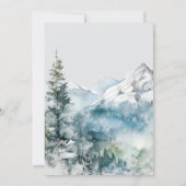 Rustieke berg 50e verjaardag uitnodiging (Achterkant)