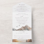 Rustieke berg all in one uitnodiging (Binnen)