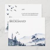 Rustieke berg Boho bruidsmeisje voorstel Kaart (Voorkant / Achterkant)