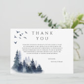 Rustieke berg Boho Evergreen Dank u kaart (Staand voorkant)