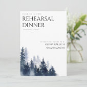 Rustieke Berg Boho Oefenavond Eetkaart Uitnodiging (Staand voorkant)