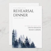 Rustieke Berg Boho Oefenavond Eetkaart Uitnodiging (Voorkant / Achterkant)