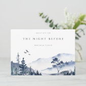 Rustieke berg Boho repetitie diner uitnodiging (Staand voorkant)