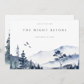 Rustieke berg Boho repetitie diner uitnodiging (Voorkant / Achterkant)