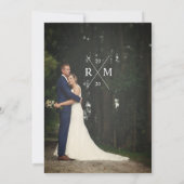 Rustieke berg bruiloft foto uitnodiging (Achterkant)