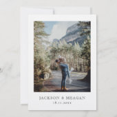 Rustieke berg bruiloft foto uitnodiging Sjabloon (Achterkant)