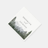 Rustieke Berg Dennenboom Bruiloft Servet (Hoek)