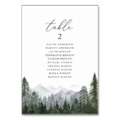 Rustieke Berg Dennenboom Trouwdag Kaart (Voorkant)