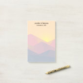 Rustieke Berg Geometrisch Minimalistisch Huwelijk Post-it® Notes (Op bureau)