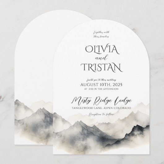 Rustieke berg kaart (Voorkant / Achterkant)