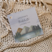 Rustieke Berg & Lake Bachelorette Weekend Bedankjes Labels