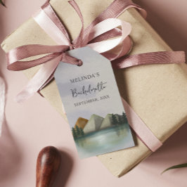 Rustieke Berg & Lake Bachelorette Weekend Cadeaulabel