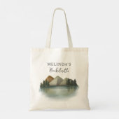 Rustieke Berg & Lake Bachelorette Weekend Tote Bag (Achterkant)