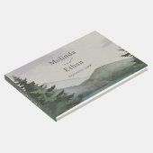 Rustieke Berg & Lake Evergreen bruiloft Gastenboek (Hoek)