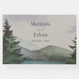 Rustieke Berg & Lake Evergreen bruiloft Gastenboek