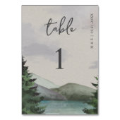 Rustieke Berg & Lake Evergreen bruiloft Kaart (Voorkant)