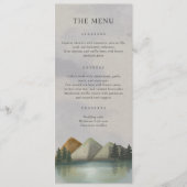 Rustieke Berg & Lake Evergreen bruiloft Menu (Voorkant)