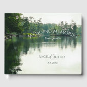 Rustieke berg meer bruiloft gasten herinneringen gastenboek (Voorkant)