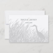 Rustieke berg meer heron silhouet bruiloft RSVP Kaartje (Achterkant)