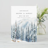 Rustieke berg save the date (Staand voorkant)