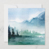 Rustieke Berg Vuurvliegjes Watercolor Bruiloft Kaart (Achterkant)