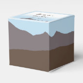 Rustieke Berg Waterverf Bruiloft Favor Box Bedankdoosjes (Voorkant Zijde)