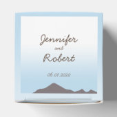 Rustieke Berg Waterverf Bruiloft Favor Box Bedankdoosjes (Bovenkant)