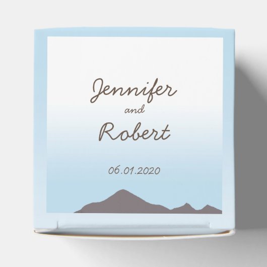 Rustieke Berg Waterverf Bruiloft Favor Box Bedankdoosjes (Bovenkant)