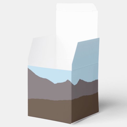 Rustieke Berg Waterverf Bruiloft Favor Box Bedankdoosjes (Geopend)