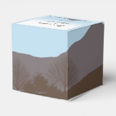 Rustieke Berg Waterverf Bruiloft Favor Box Bedankdoosjes (Achterkant)