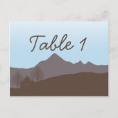 Rustieke berg Waterverf tafelnummer (Voorkant)