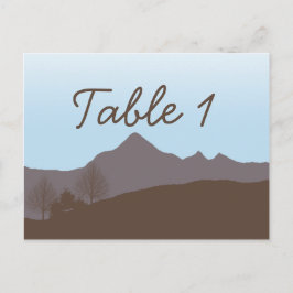 Rustieke berg Waterverf tafelnummer