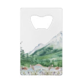 Rustieke Berg Wilde Bloem | Boho Bruiloft Creditkaart Flessenopener (Achterkant)