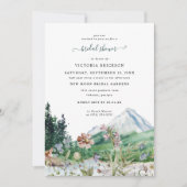 Rustieke Berg Wilde Bloem | Boho Bruiloftsborrel Kaart (Voorkant)
