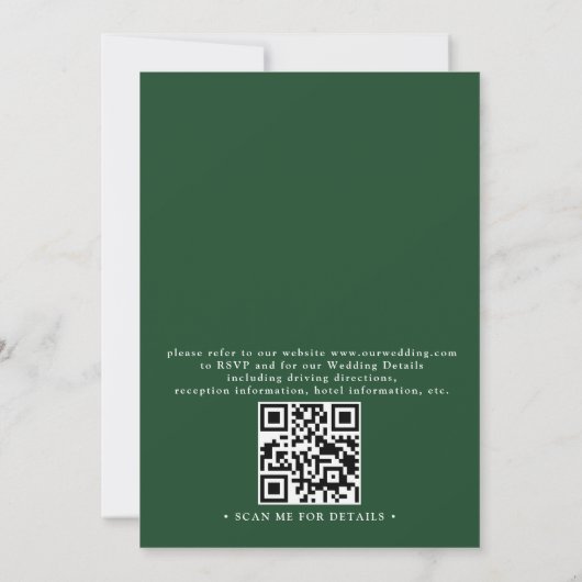 Rustieke Berg Wilde Bloem Boho QR Code Bruiloft Kaart (Achterkant)
