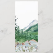 Rustieke Berg Wilde Bloem | Boho Trouwmenu Menu (Achterkant)