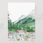 Rustieke Berg Wilde Bloem | Boho Trouwmenu Menu (Achterkant)