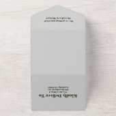 Rustieke berg Wildflower Boho bruiloft All In One Uitnodiging (Buitenkant)