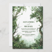 Rustieke berg Wildflower Boho bruiloft Kaart (Voorkant)