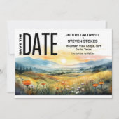 Rustieke Berg & Wildflower Save The Date (Voorkant)