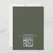 Rustieke bergbos boom budget QR-code bruiloft Kaart (Achterkant)